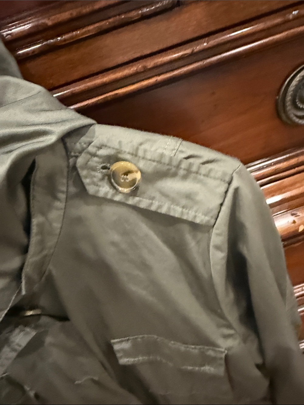 Joie Women’s Olive Green Hooded Field Jacket - Picture 3 of 7
